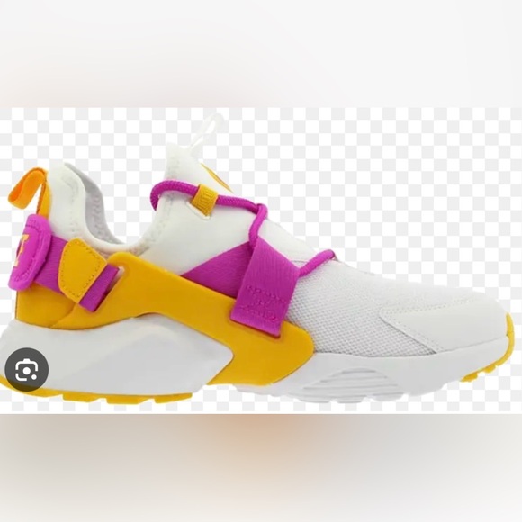 Nike Shoes - Nike Air Huarache City Low white, fuchsia, and gold color way Size 9